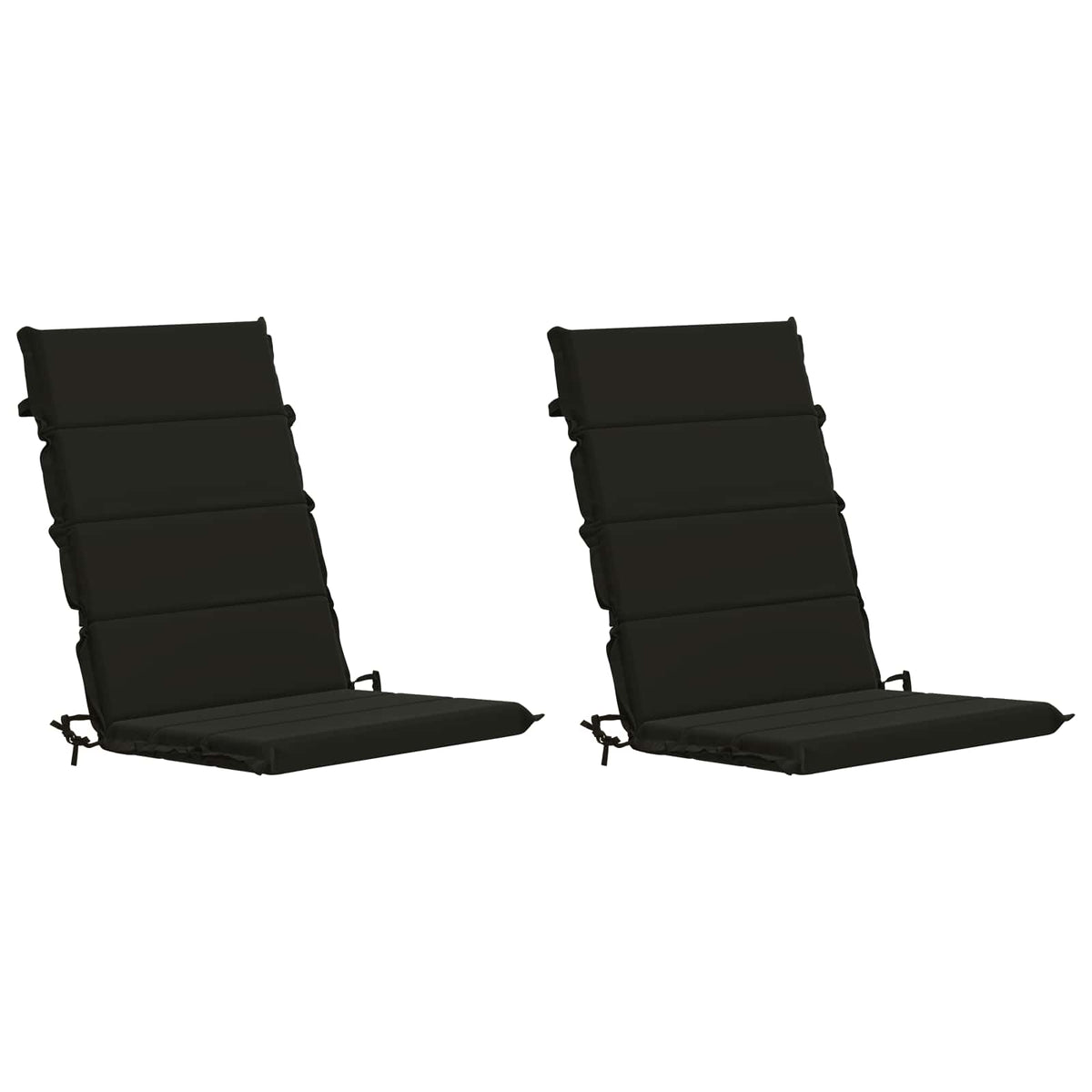 High Back Chair Cushion GEMERT 2 pcs 100% Polyester Black