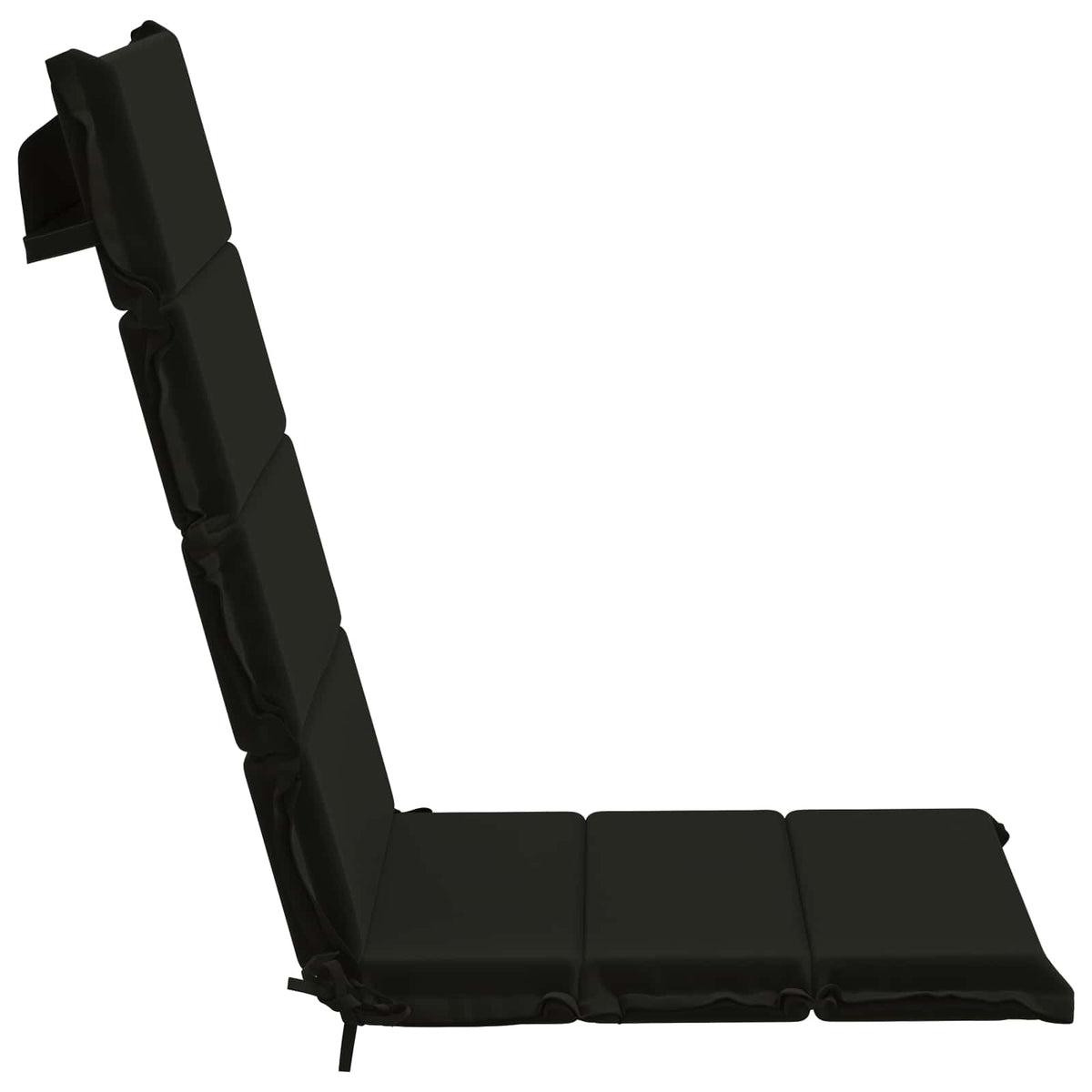 High Back Chair Cushion GEMERT 2 pcs 100% Polyester Black