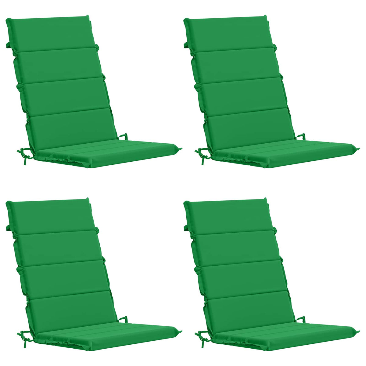 High Back Chair Cushion GEMERT 4 pcs 100% Polyester Green