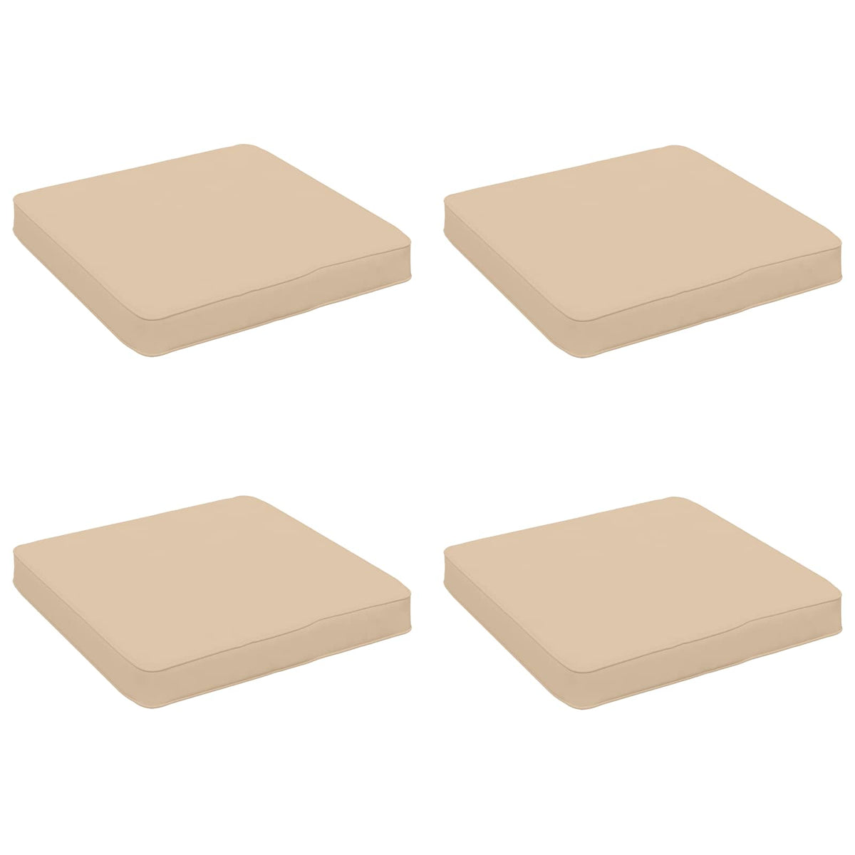 4-Piece Seat Cushions VUGHT 4 pcs 100% Polyester Cream