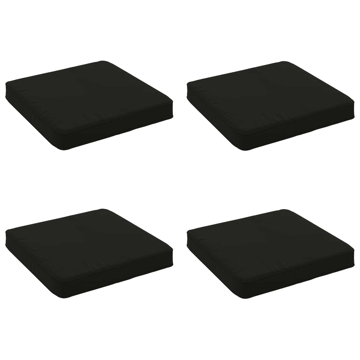 4-Piece Seat Cushions VUGHT 4 pcs 100% Polyester Black