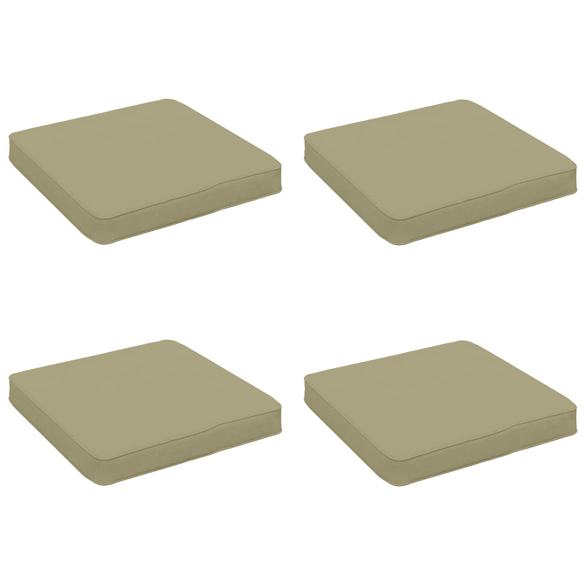 4-Piece Seat Cushions VUGHT 4 pcs 100% Polyester Light Green