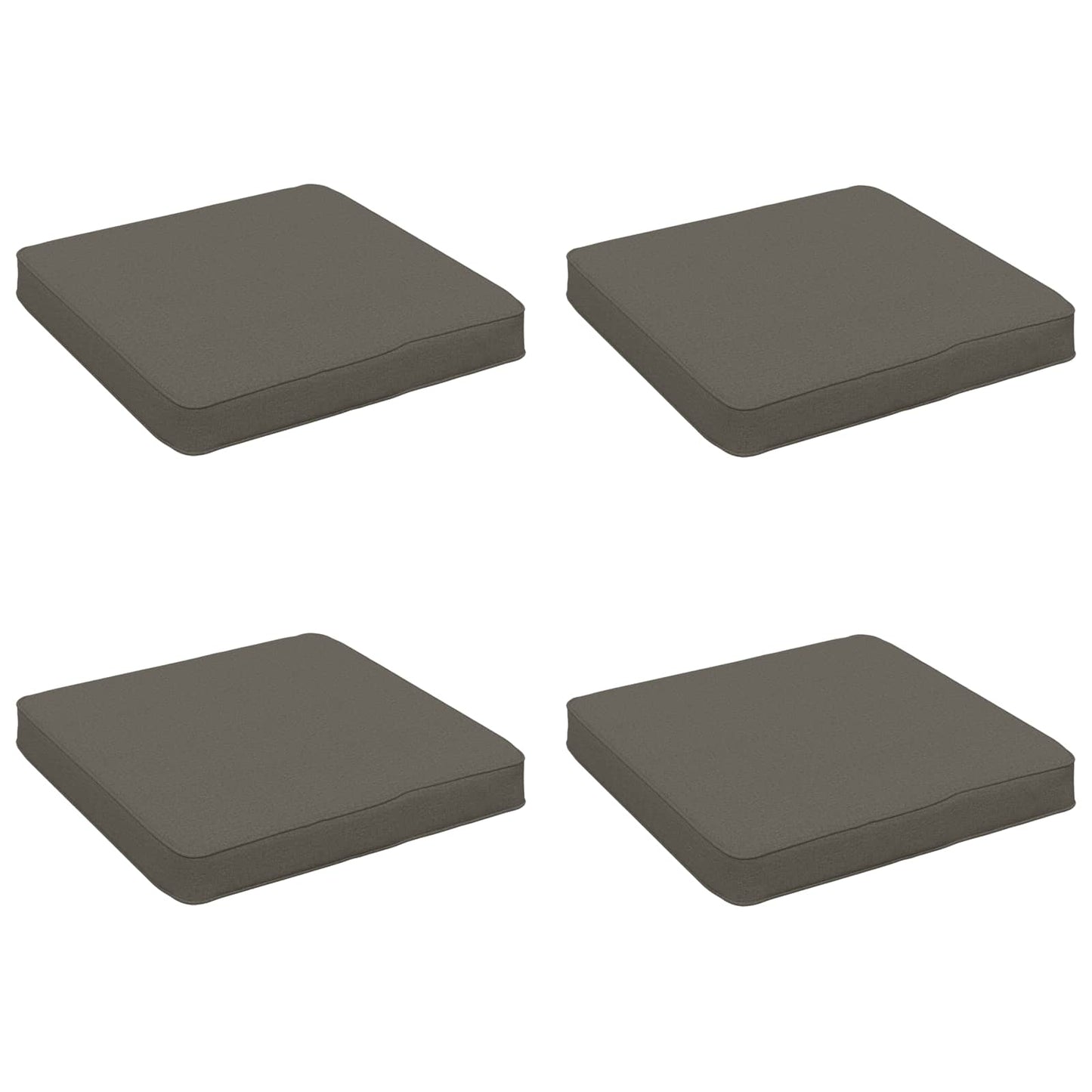 4-Piece Seat Cushions VUGHT 4 pcs 100% Polyester Grey