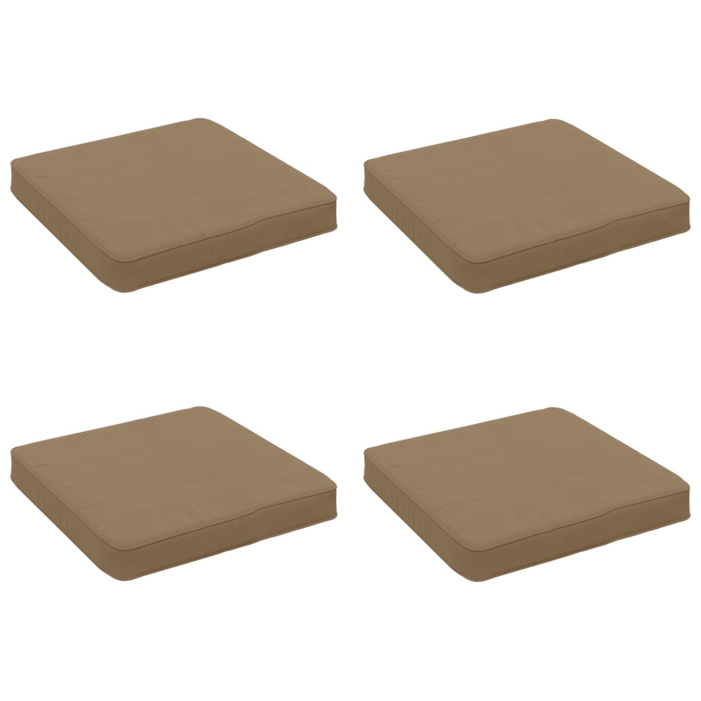 4-Piece Seat Cushions VUGHT 4 pcs 100% Polyester Taupe