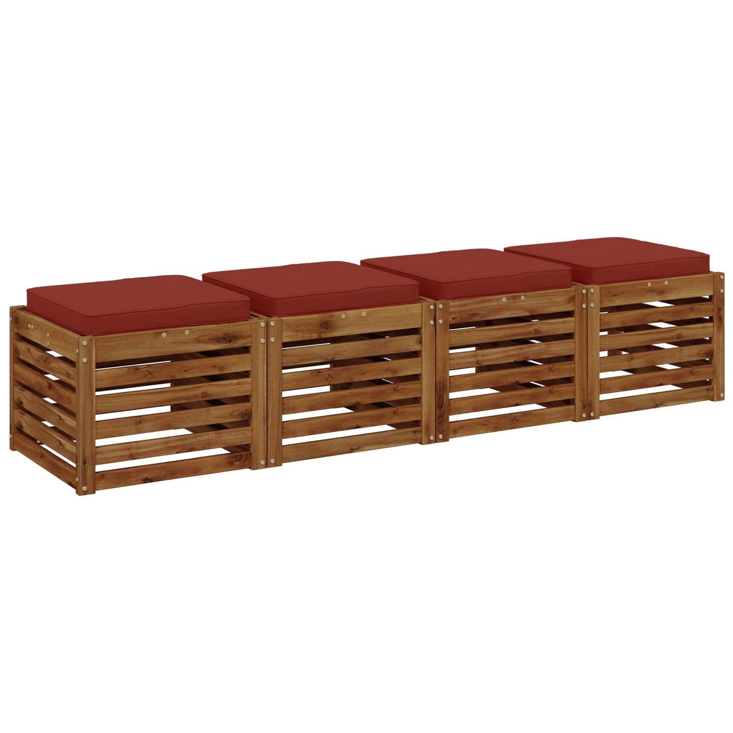 4-Piece Seat Cushions VUGHT 4 pcs 100% Polyester Red