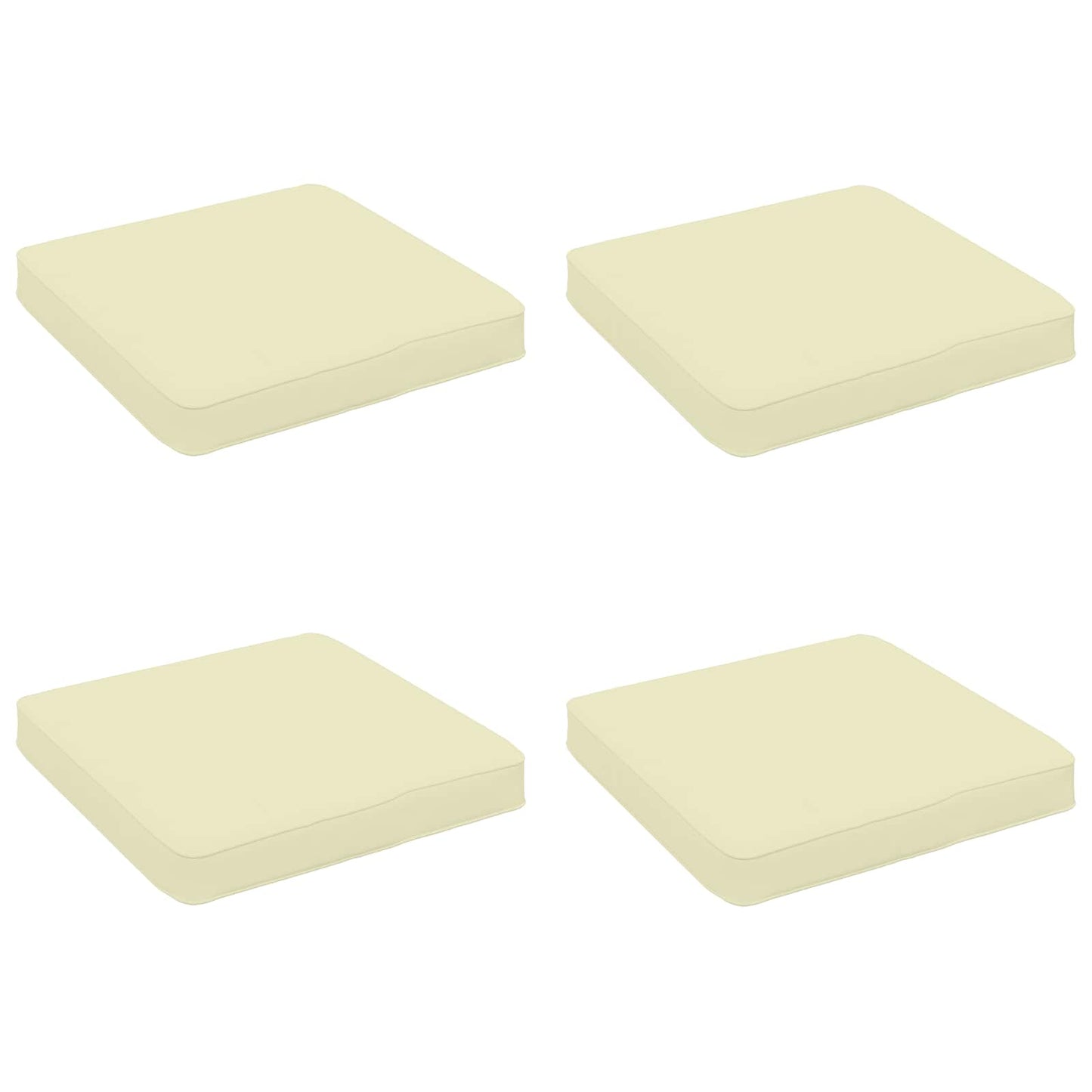 4-Piece Seat Cushions VUGHT 4 pcs 100% Polyester Cream