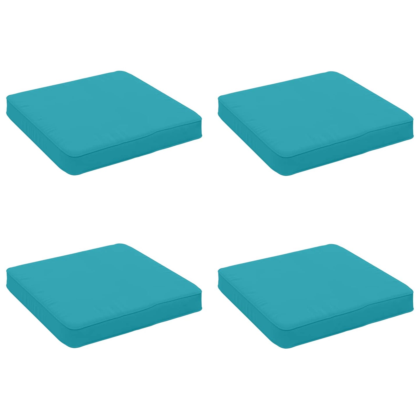 4-Piece Seat Cushions VUGHT 4 pcs 100% Polyester Turquoise