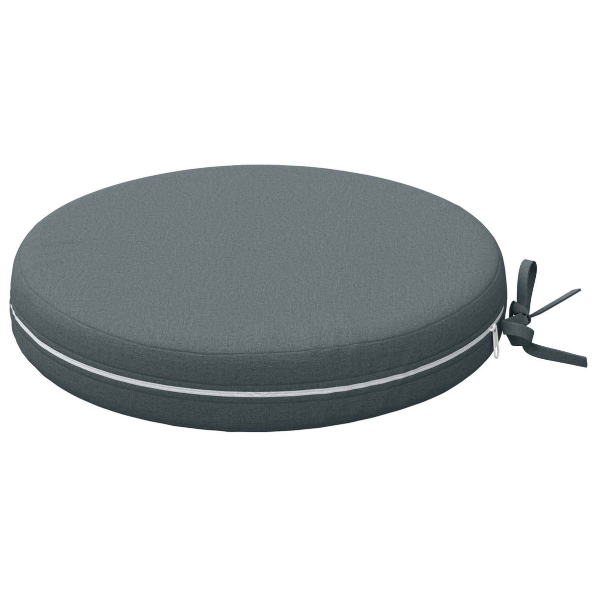 Seat Cushions SOEST 4 pcs 100% Polyester Blue Ø 40 x 7 cm