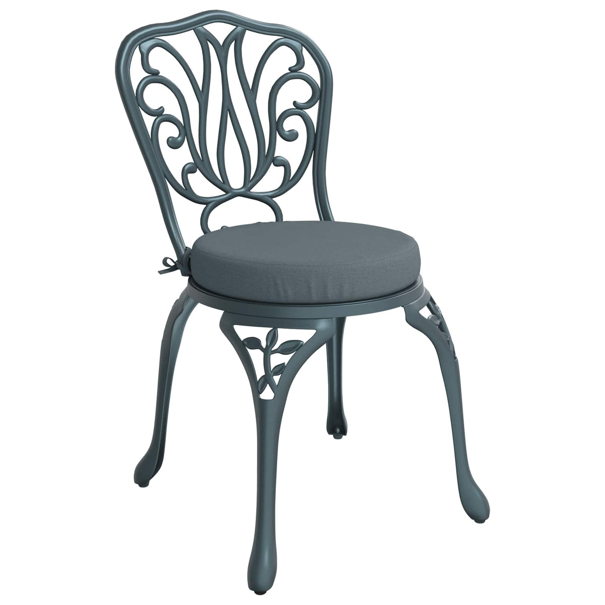 Seat Cushions SOEST 4 pcs 100% Polyester Blue Ø 40 x 7 cm