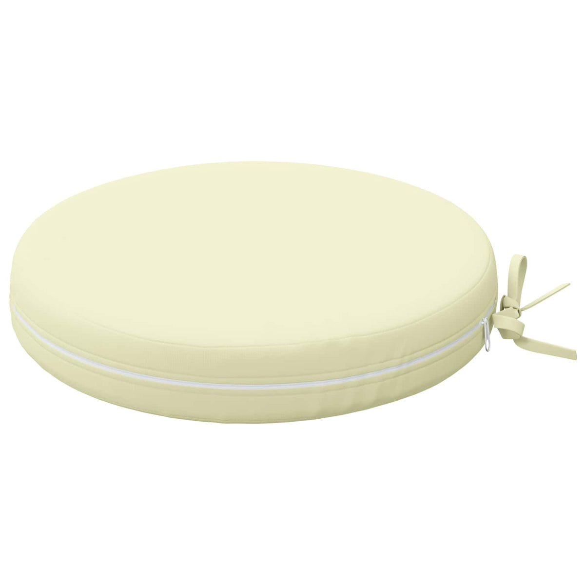 Seat Cushions SOEST 4 pcs 100% Polyester Cream Ø 40 x 7 cm