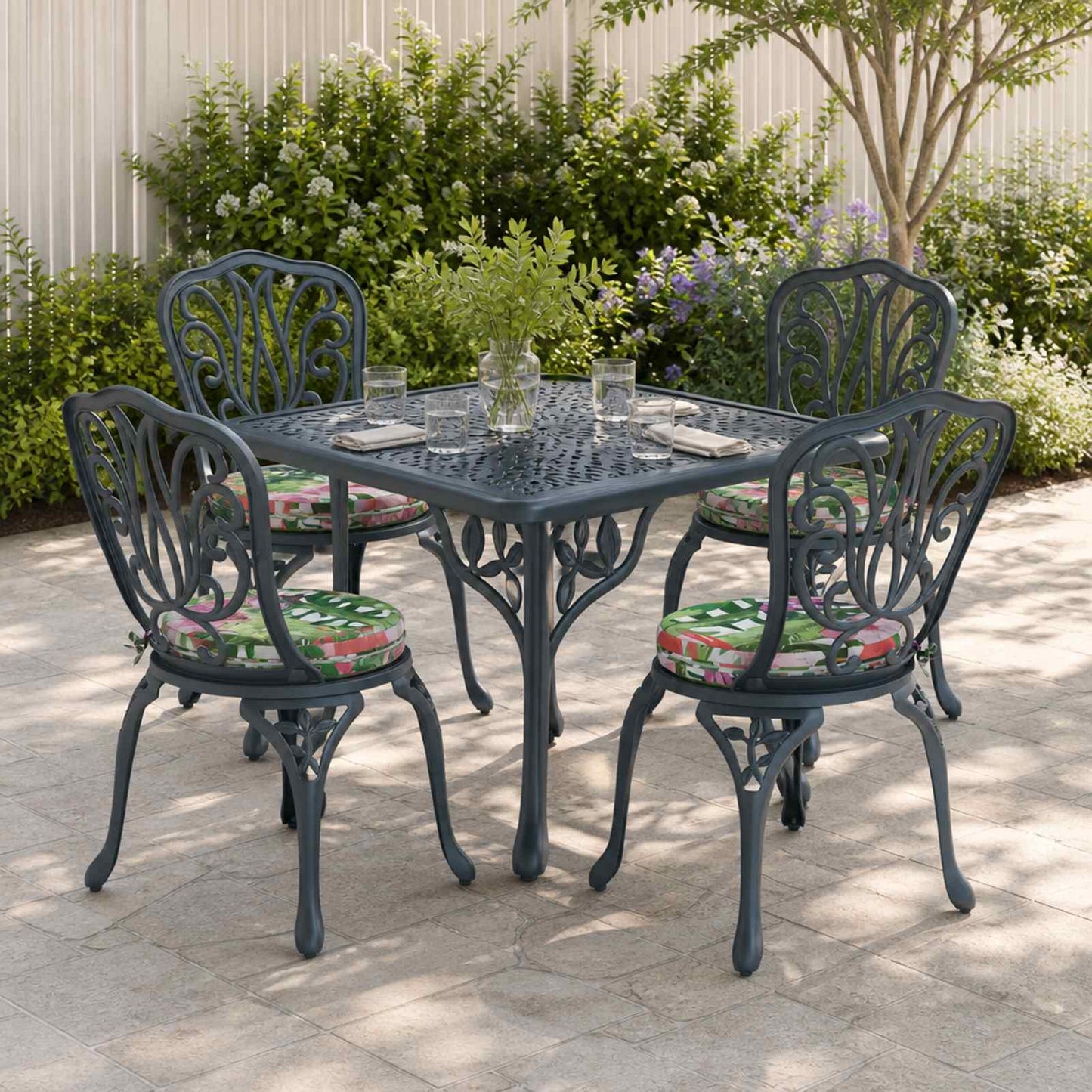 4-Piece Seat Cushions SOEST 4 pcs 100% Polyester Multicolour