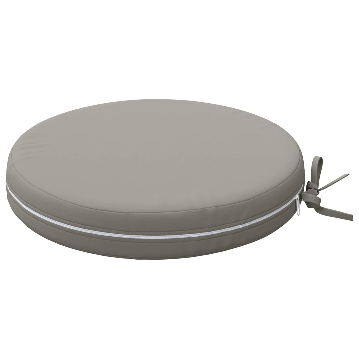 Seat Cushions SOEST 4 pcs 100% Polyester Grey Ø 40 x 7 cm