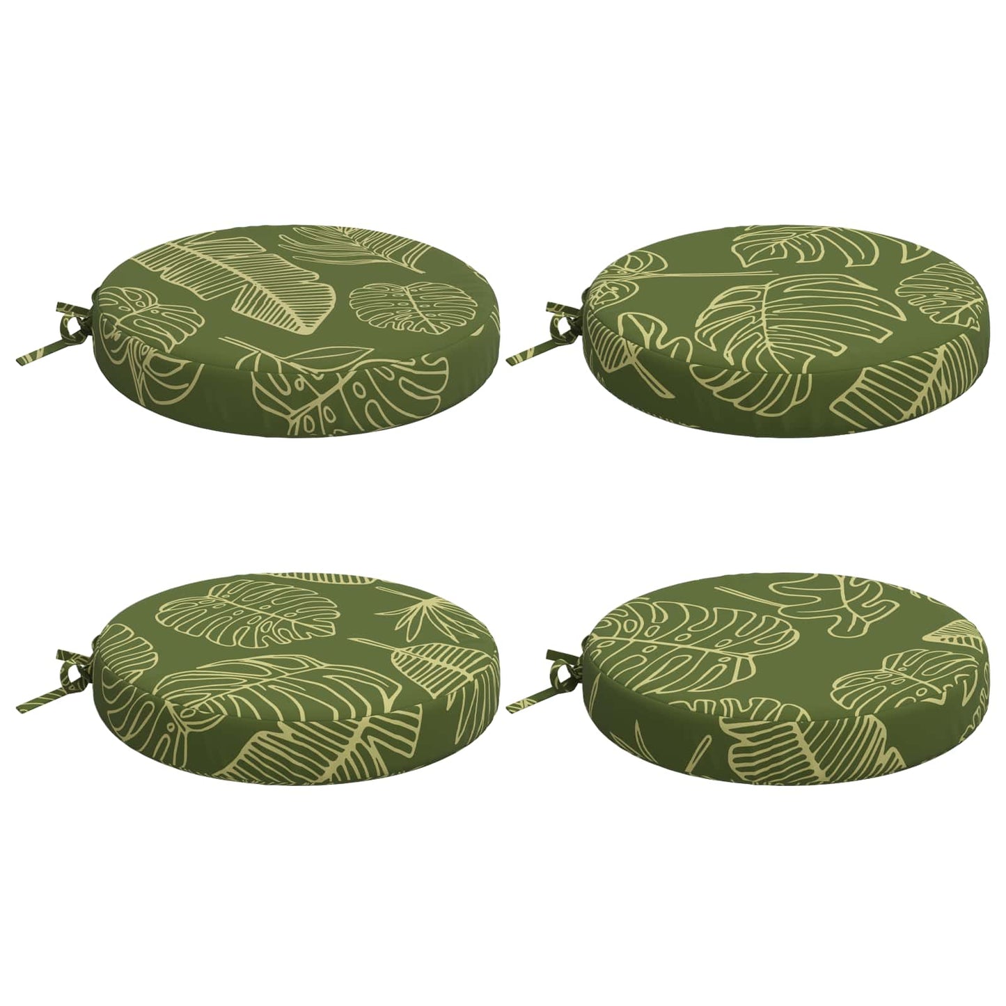 4-Piece Seat Cushions SOEST 4 pcs 100% Polyester Leaf Design