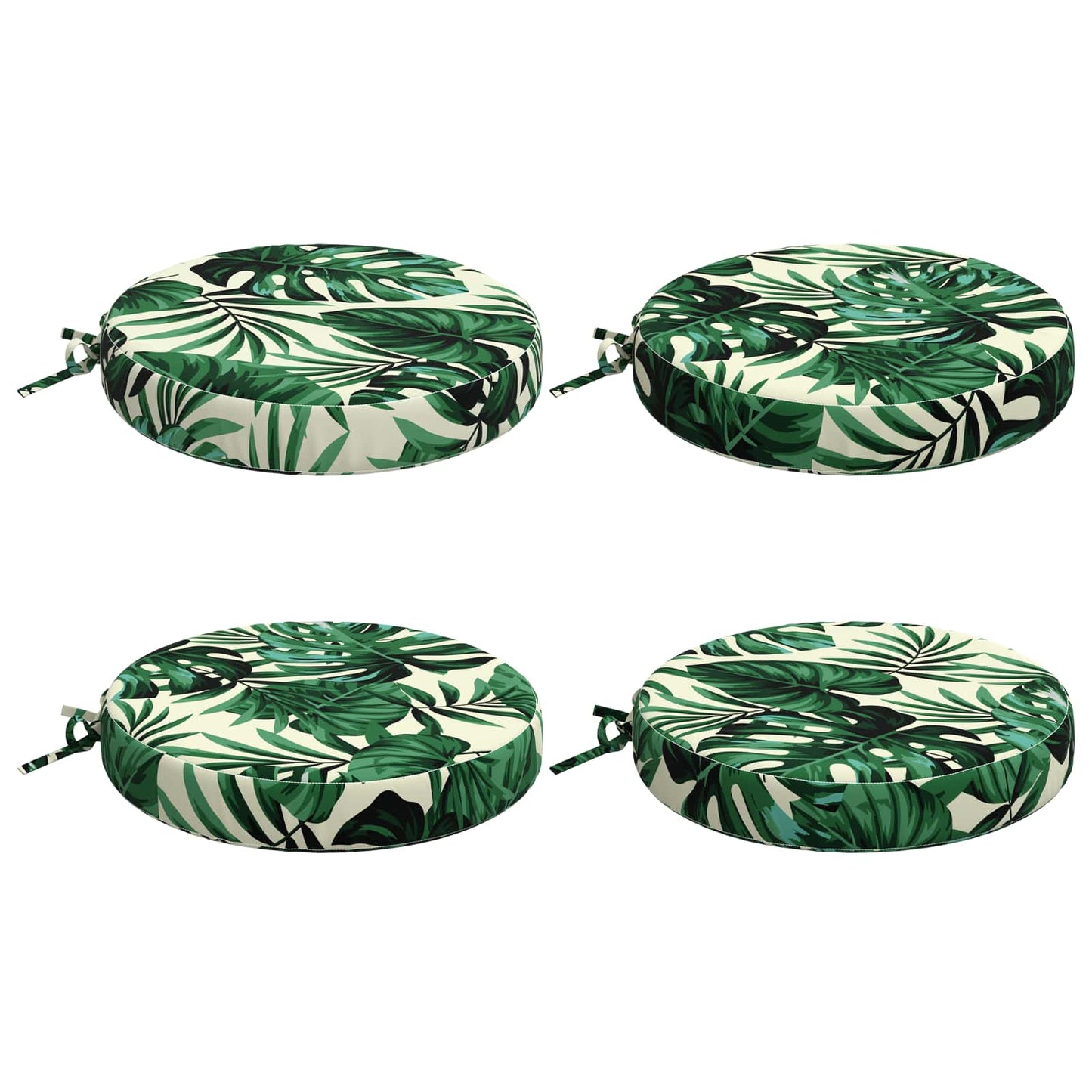 4-Piece Seat Cushions SOEST 4 pcs 100% Polyester Leaf Pattern