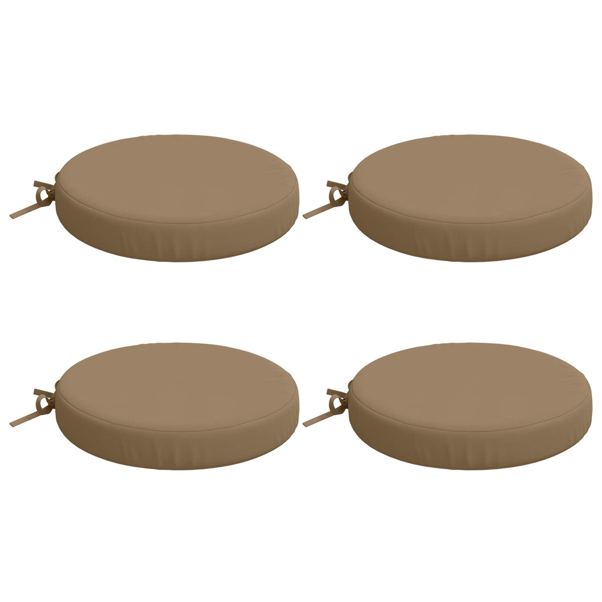 4-Piece Seat Cushions SOEST 4 pcs 100% Polyester Taupe