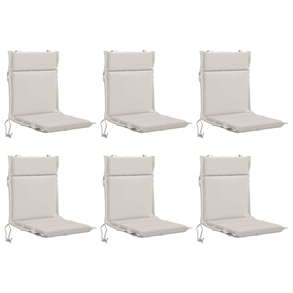 6-Piece High Back Chair Cushions GEMERT 6 pcs 100% Polyester