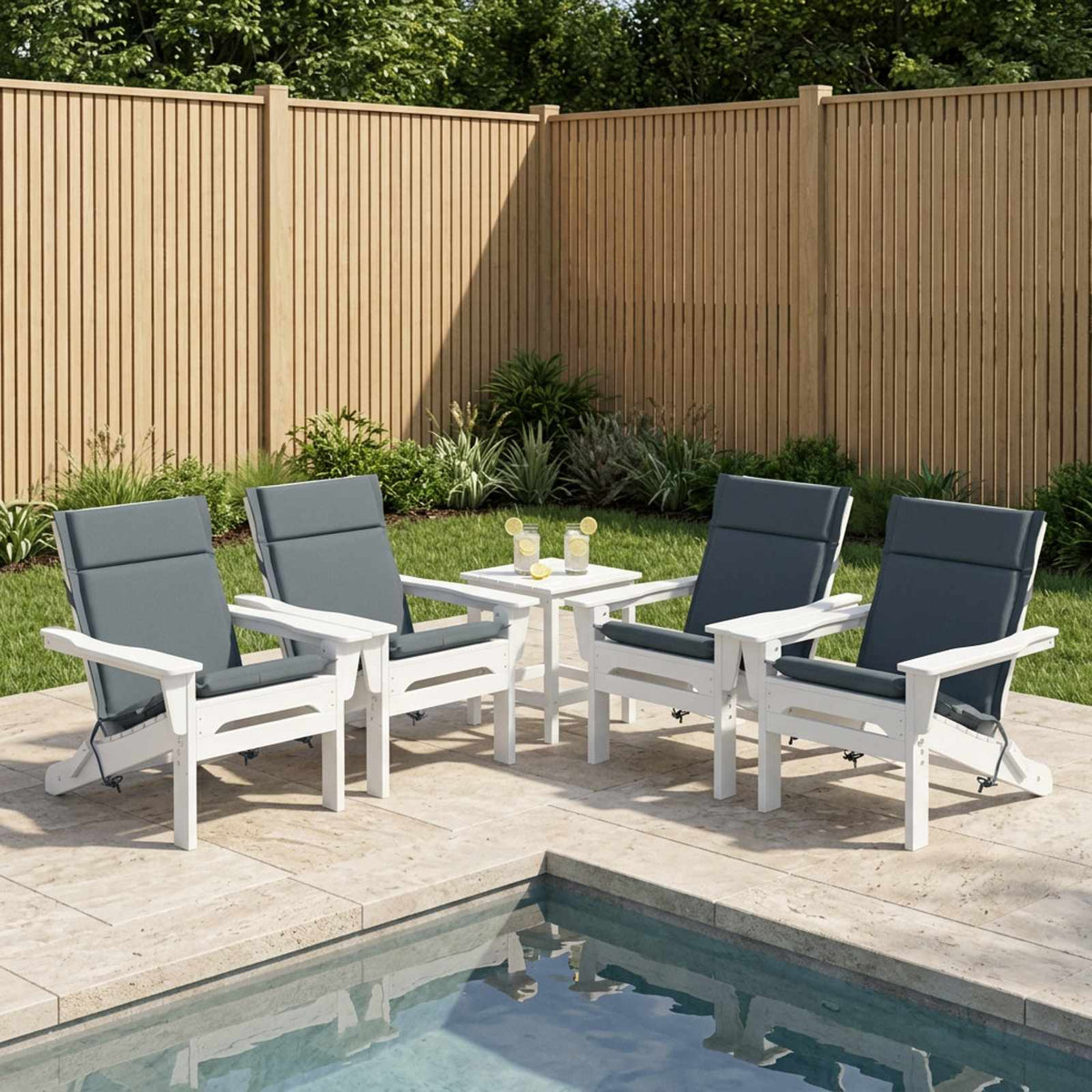 6-Piece High Back Chair Cushions GEMERT 6 pcs 100% Polyester