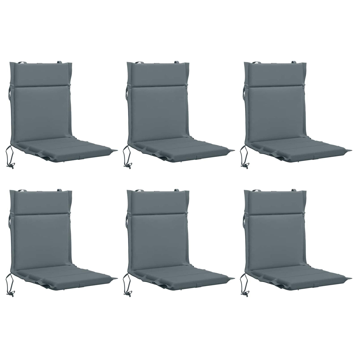 6-Piece High Back Chair Cushions GEMERT 6 pcs 100% Polyester