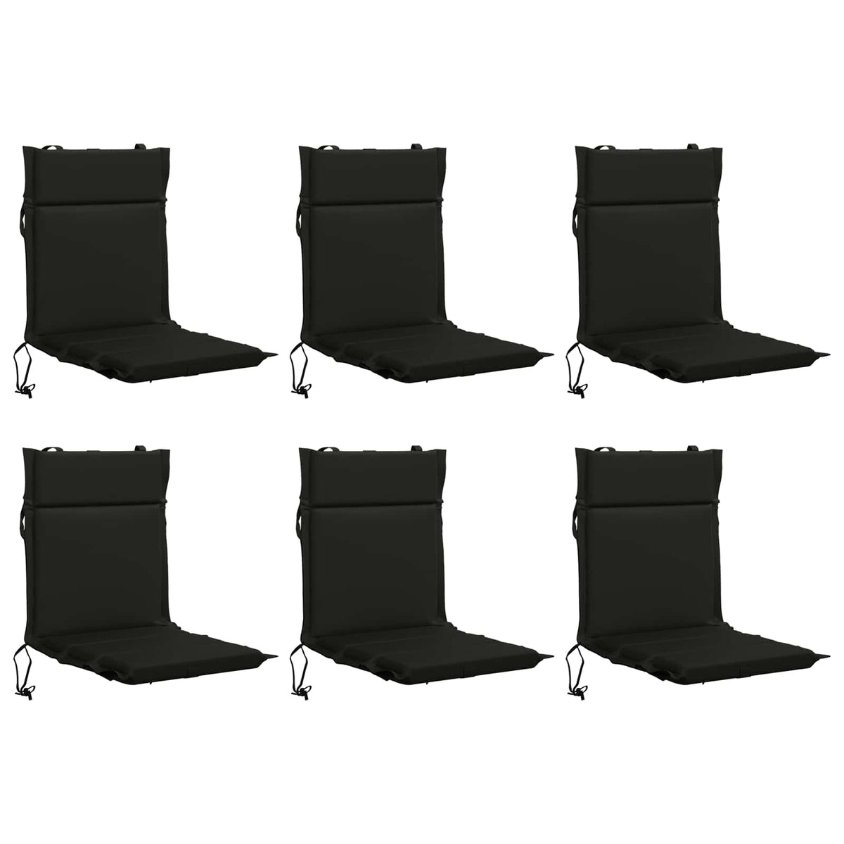6-Piece High Back Chair Cushions GEMERT 6 pcs 100% Polyester
