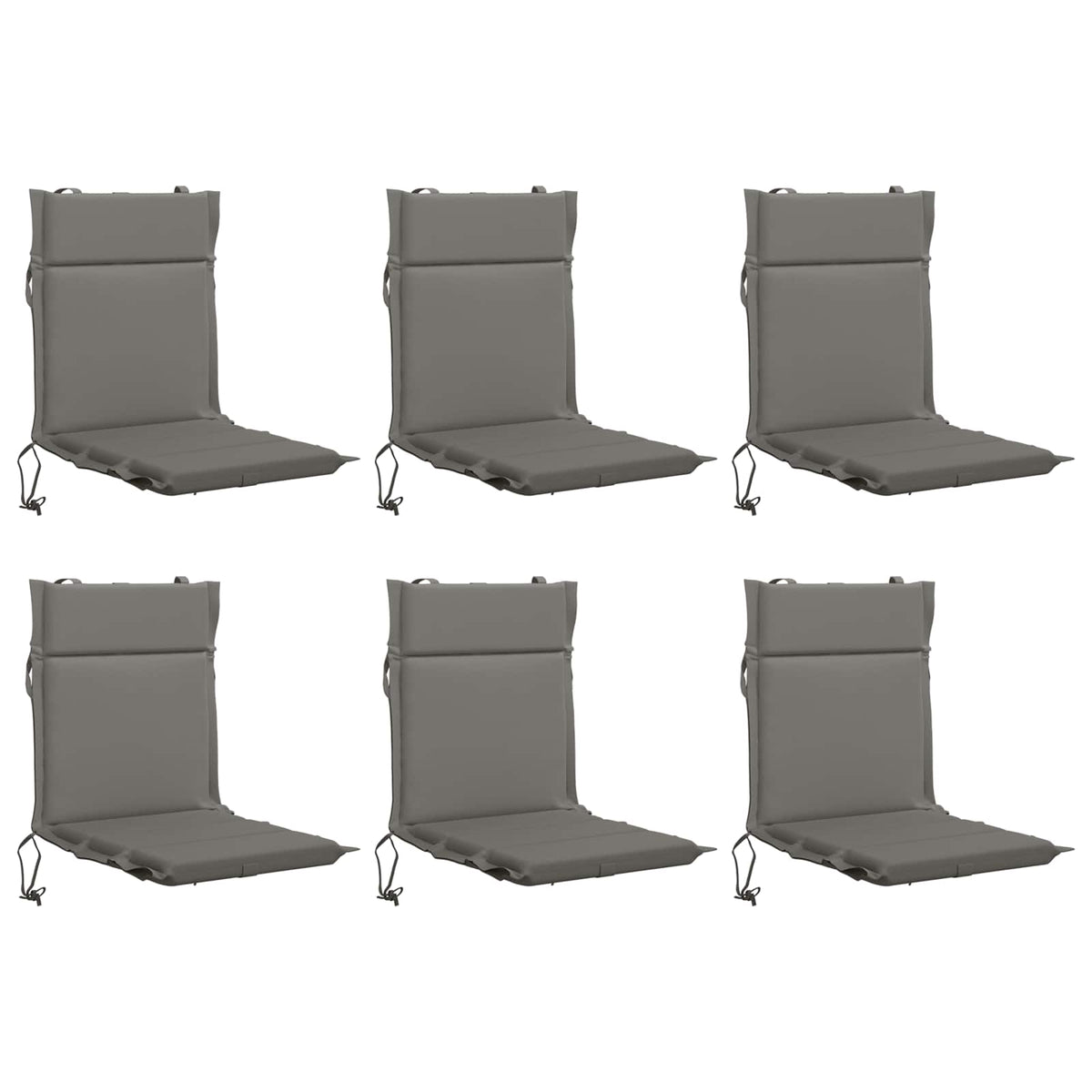 6-Piece High Back Chair Cushions GEMERT 6 pcs 100% Polyester