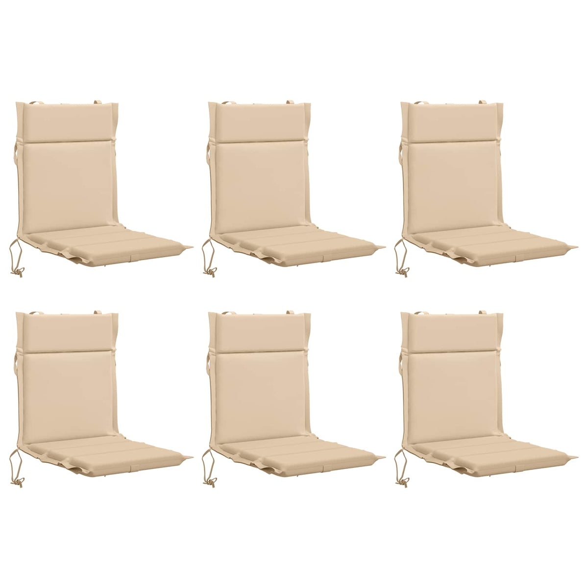 6-Piece High Back Chair Cushions GEMERT 6 pcs 100% Polyester