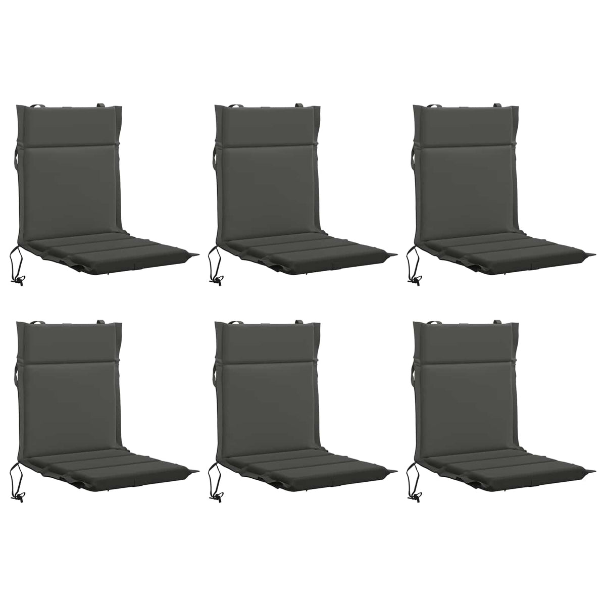 6-Piece High Back Chair Cushions GEMERT 6 pcs 100% Polyester