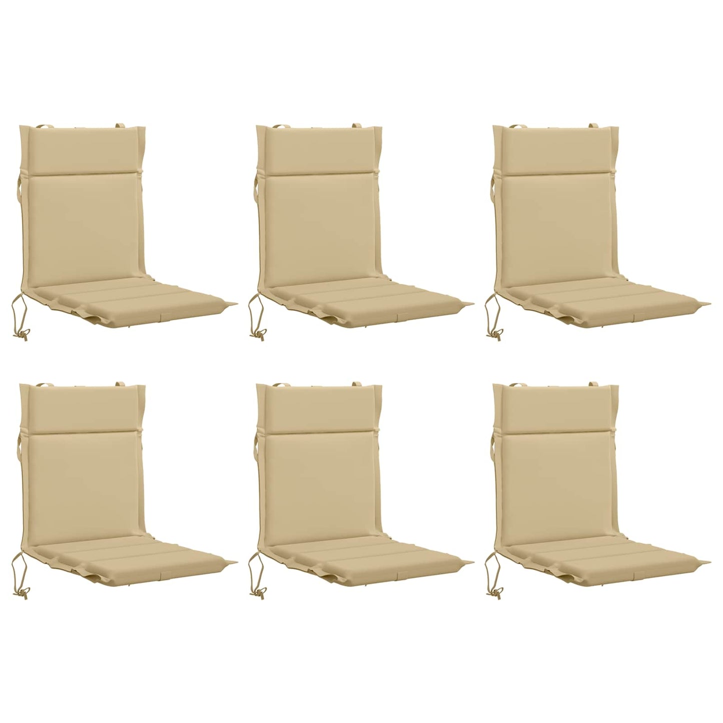 6-Piece High Back Chair Cushions GEMERT 6 pcs 100% Polyester