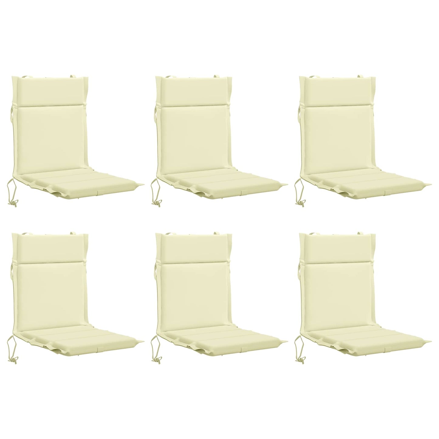 6-Piece High Back Chair Cushions GEMERT 6 pcs 100% Polyester