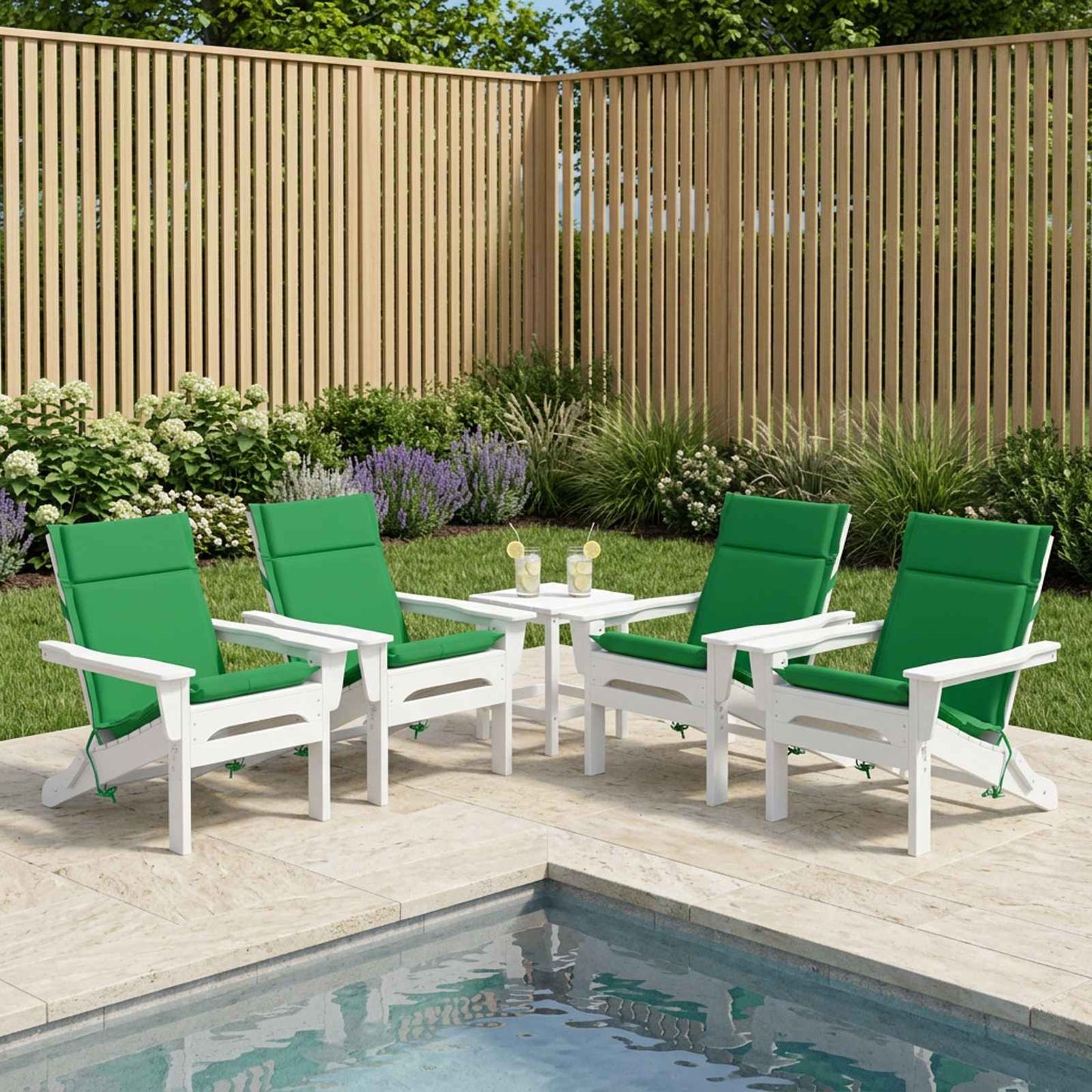 6-Piece High Back Chair Cushions GEMERT 6 pcs 100% Polyester