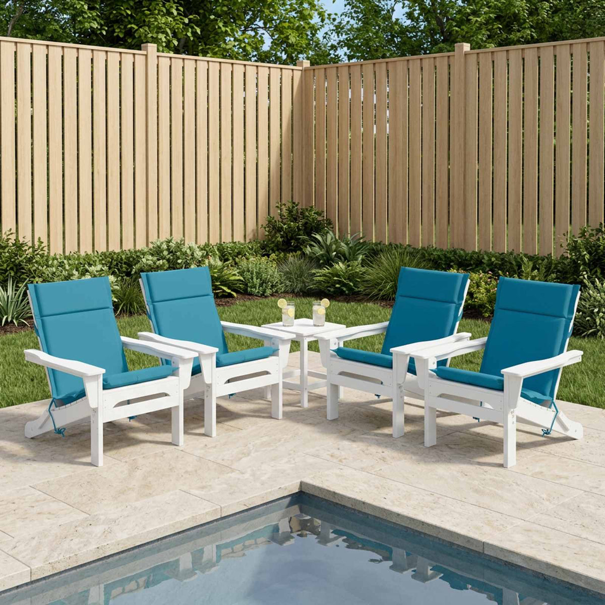 6-Piece High Back Chair Cushions GEMERT 6 pcs 100% Polyester