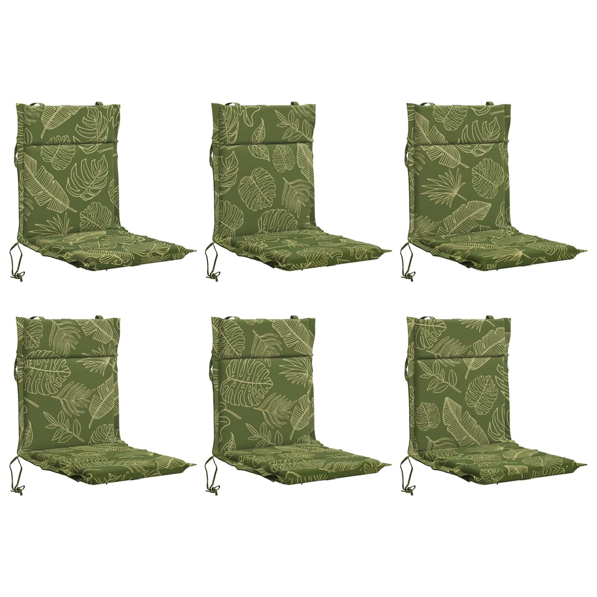 6-Piece High Back Chair Cushions GEMERT 6 pcs 100% Polyester
