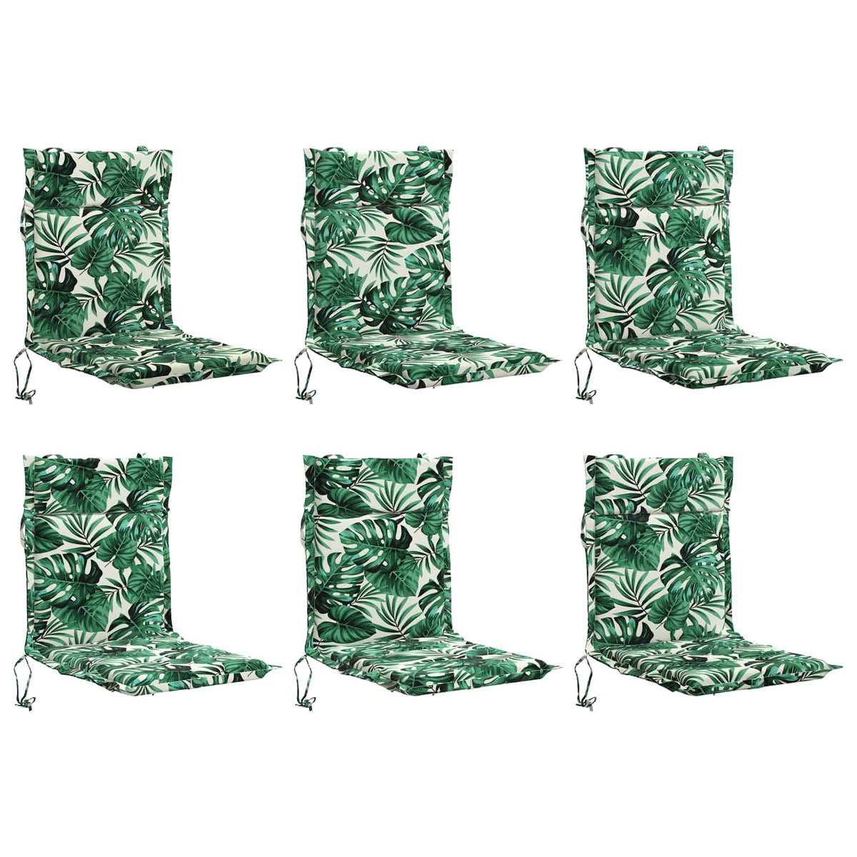 6-Piece High Back Chair Cushions GEMERT 6 pcs 100% Polyester