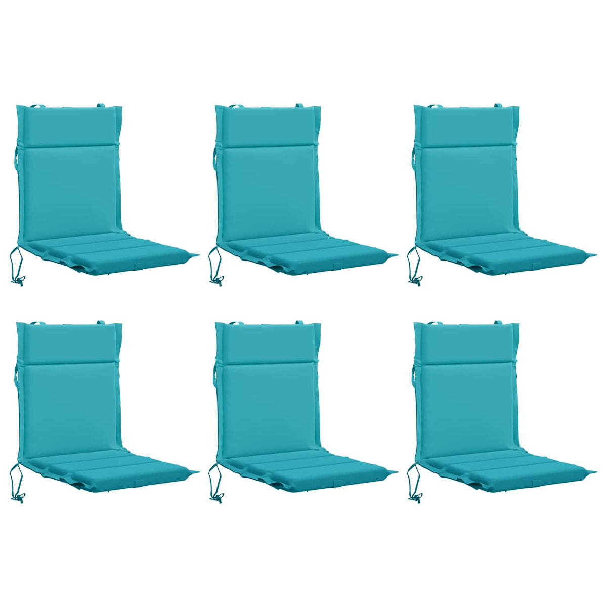 6-Piece High Back Chair Cushions GEMERT 6 pcs 100% Polyester
