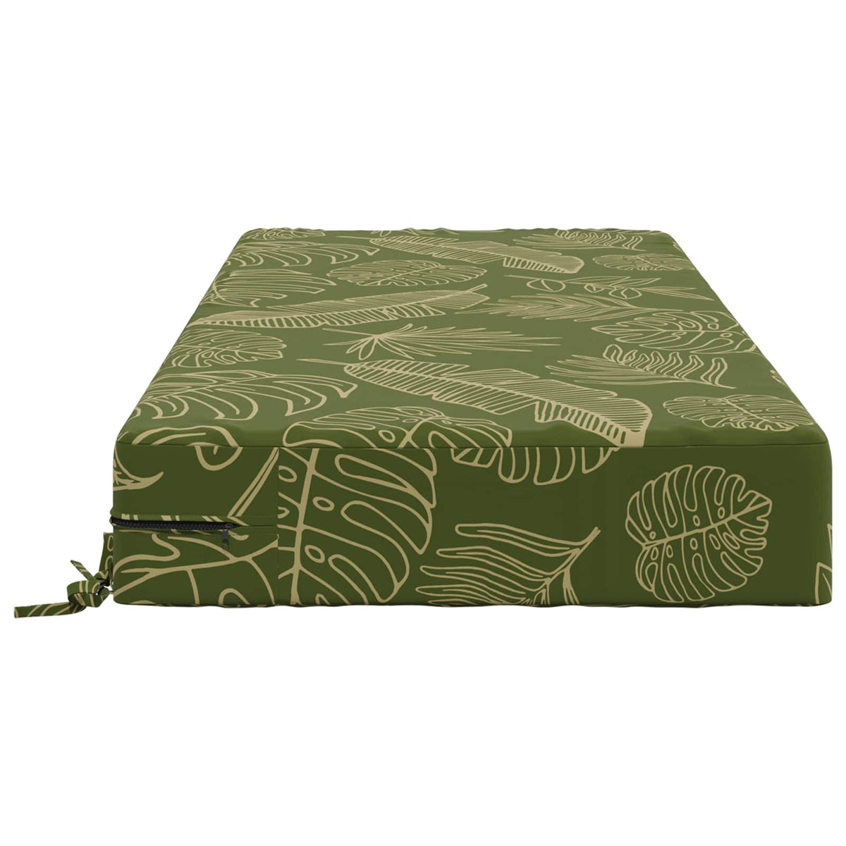 Seat Cushion SOEST 100% Polyester Leaf design 120 x 60 x 15 cm