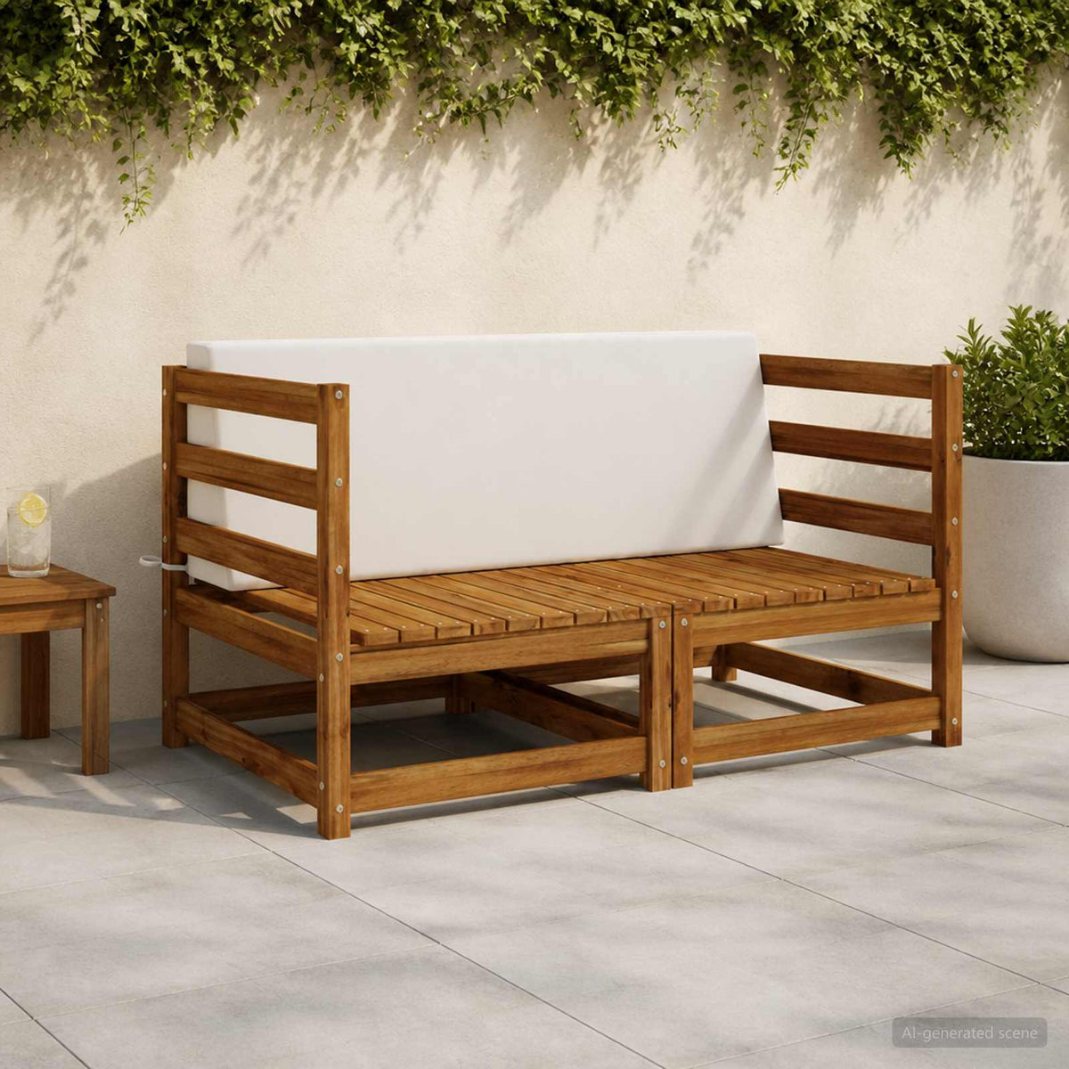 Back Cushion SOEST 100% Polyester White 120 x 20 x 40 cm
