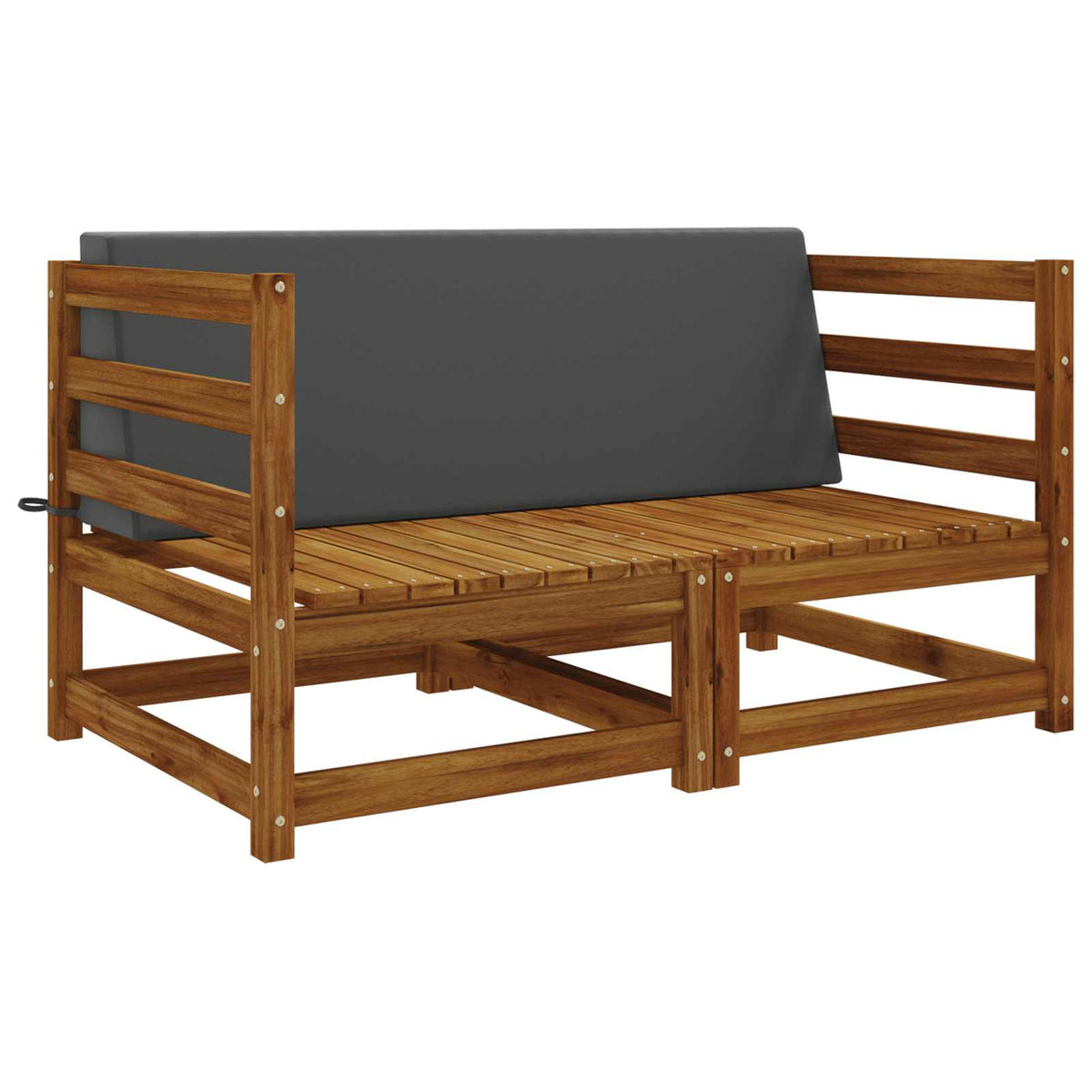 Back Cushion SOEST 100% Polyester Anthracite 120 x 20 x 40 cm