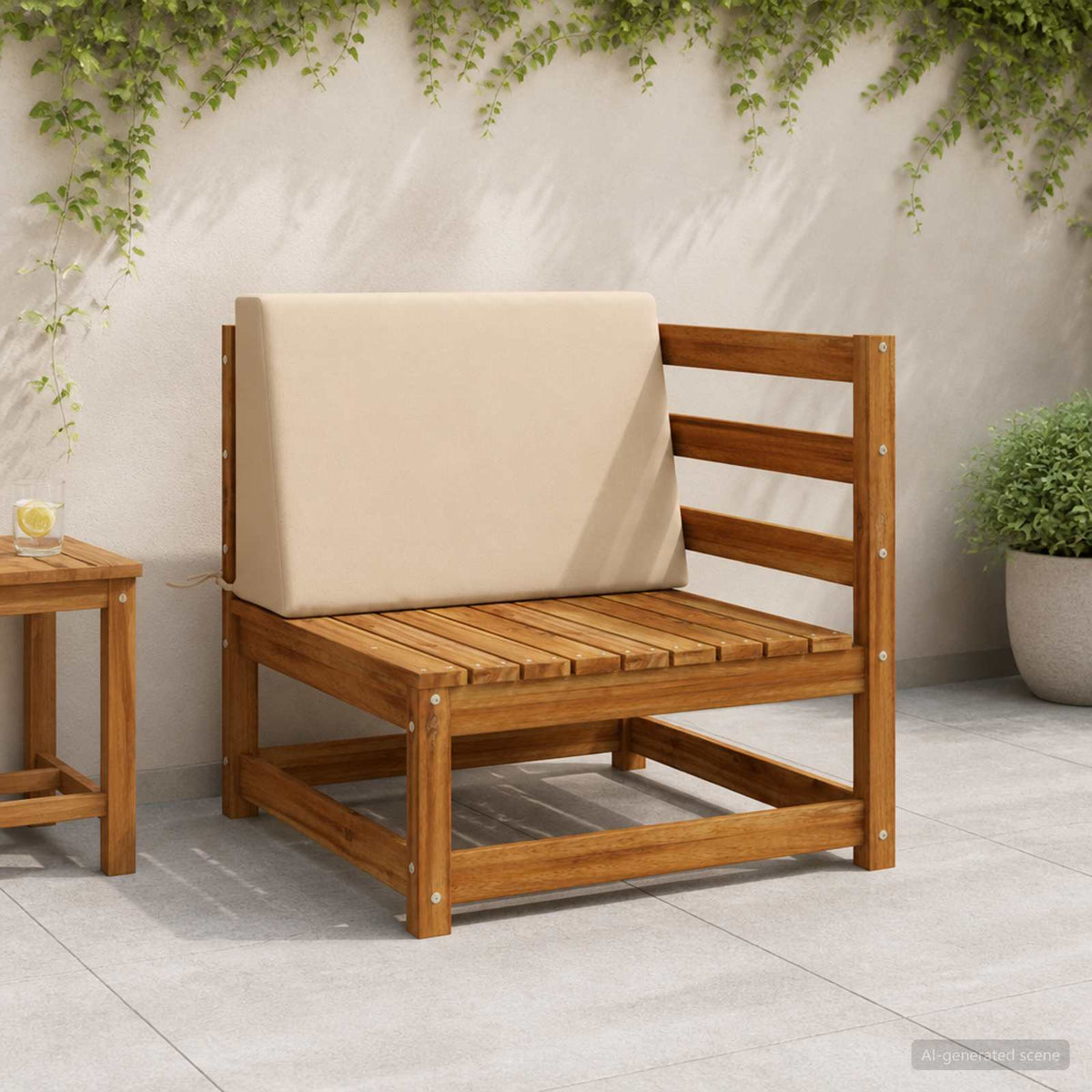 Back cushion SOEST 100% Polyester Cream 60 x 20 x 40 cm