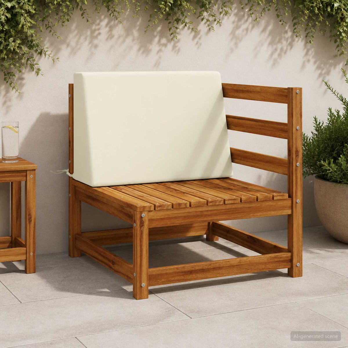 Back Cushion SOEST 100% Polyester Cream 60 x 20 x 40 cm