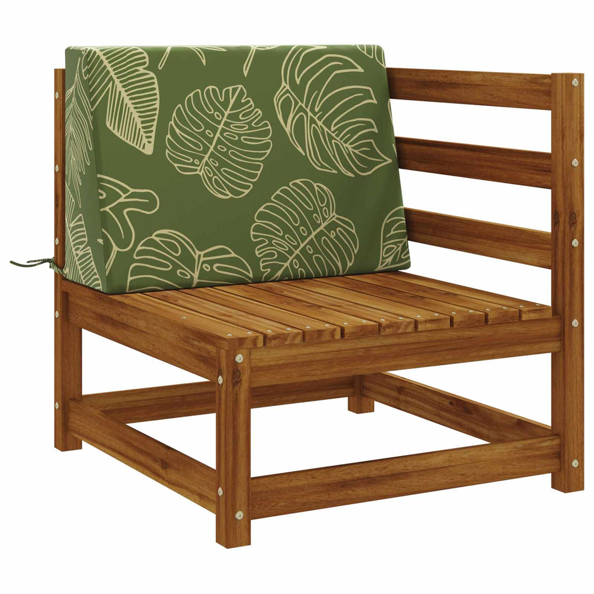 Back Cushion SOEST 100% Polyester Leaf design 60 x 20 x 40 cm