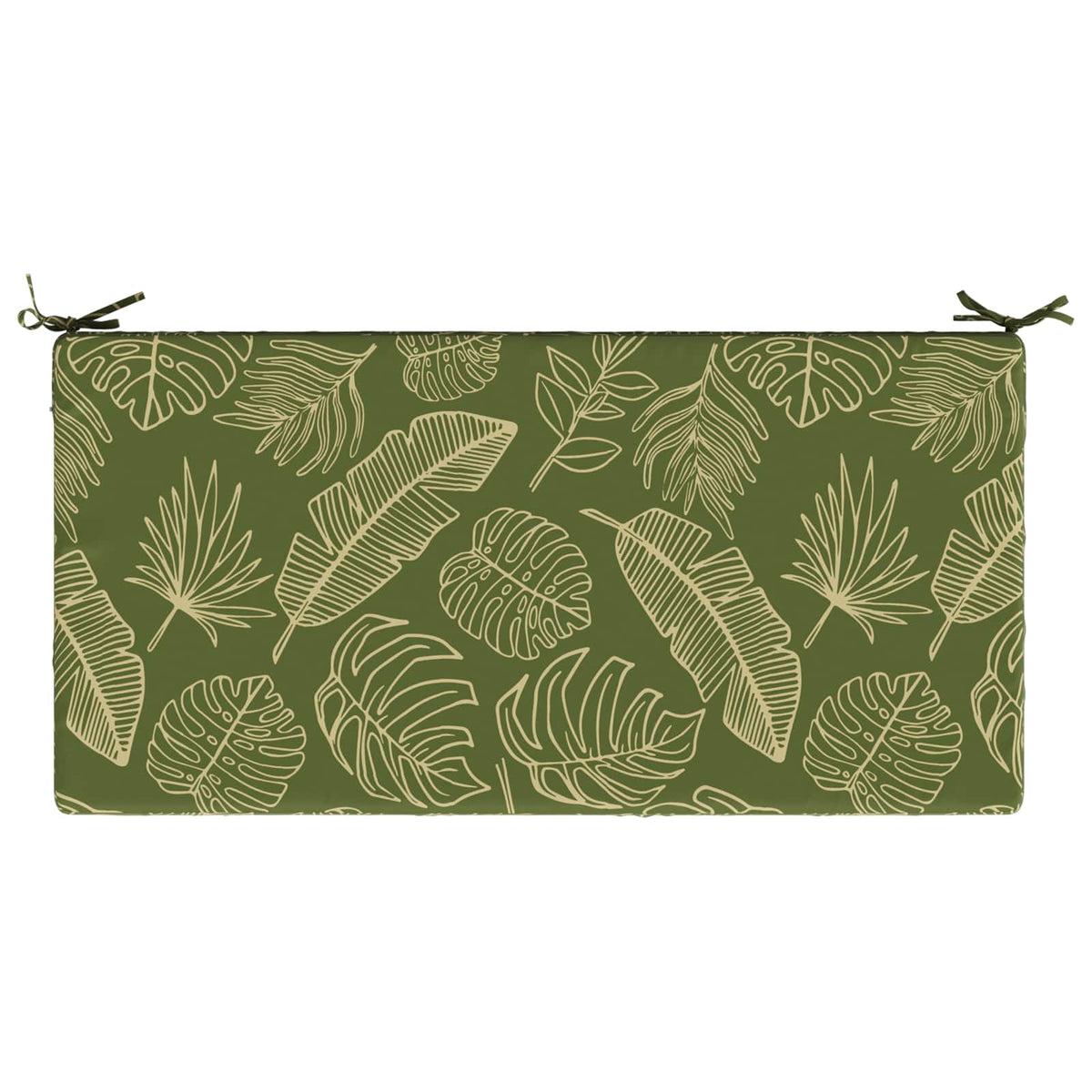 Seat Cushion SOEST 100% Polyester Leaf Design 120 x 80 x 10 cm