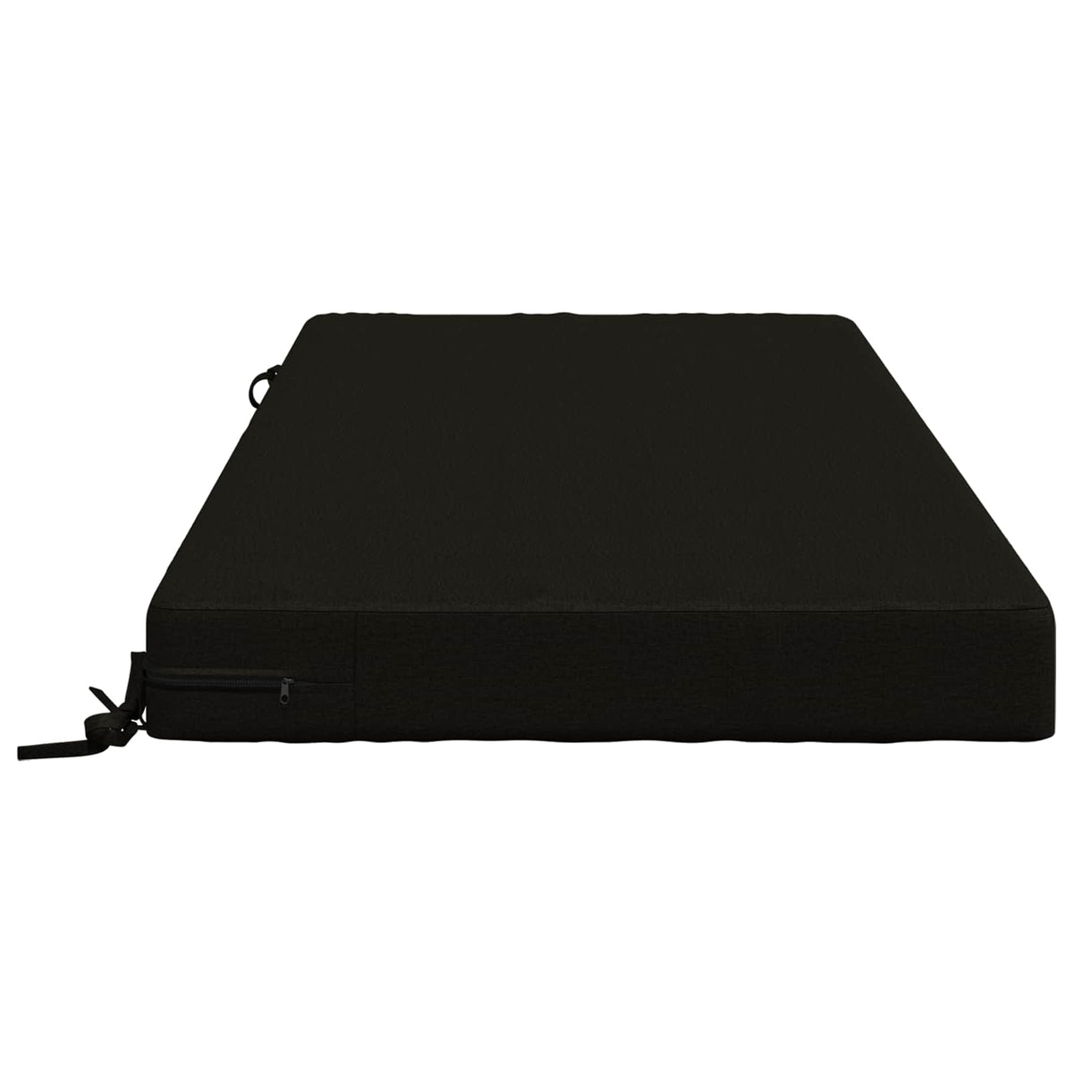 Seat Cushion SOEST 100% Polyester Black 120 x 60 x 10 cm