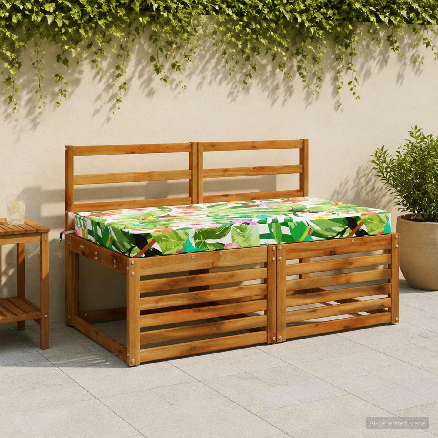 Seat Cushion SOEST 100% Polyester Multicolour 120 x 80 x 10 cm