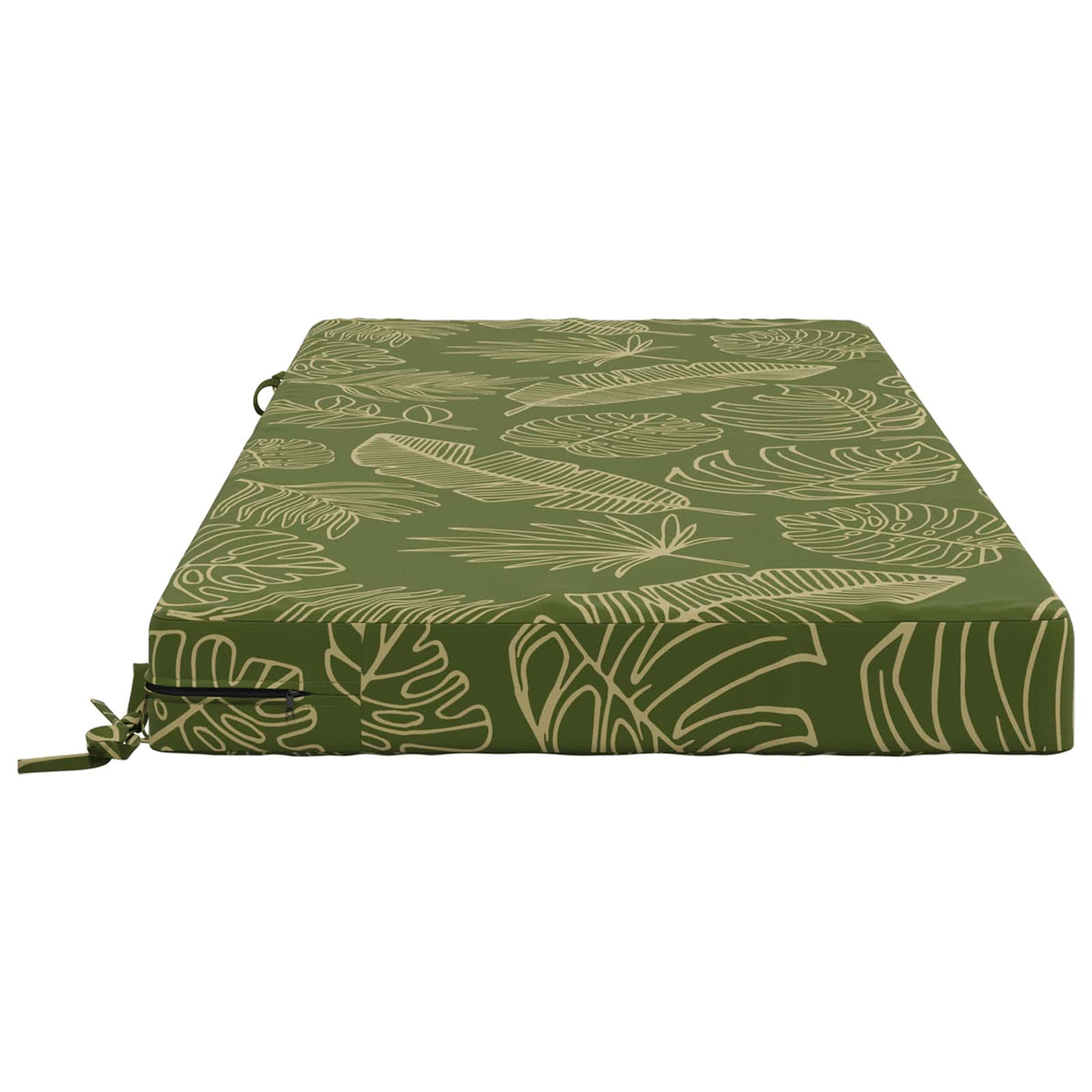 Seat Cushion SOEST 100% Polyester Leaf Design 120 x 60 x 10 cm