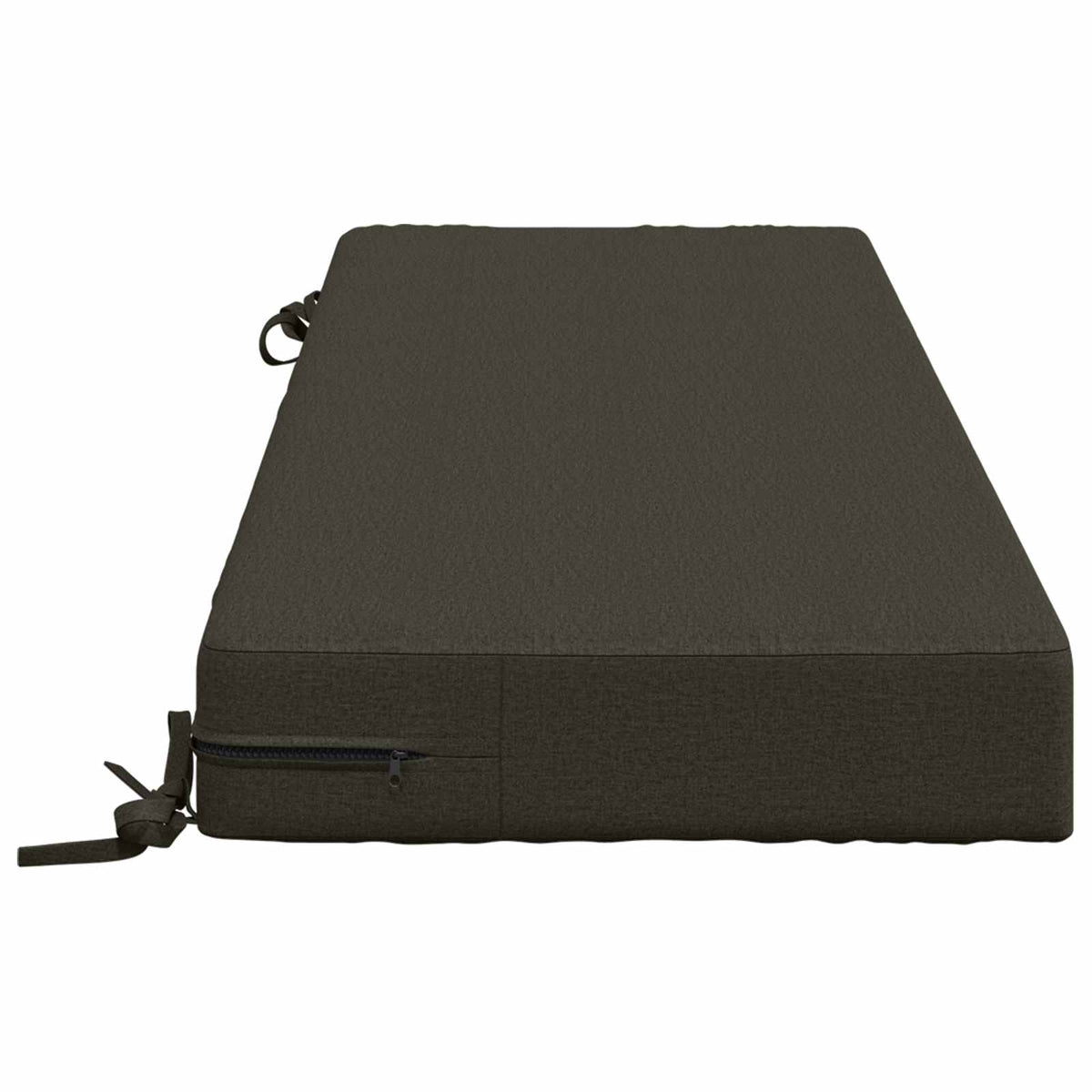 Seat Cushion SOEST 100% Polyester Anthracite 120 x 40 x 10 cm