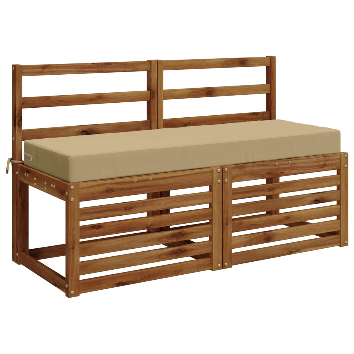 Seat Cushion SOEST 100% Polyester Beige 120 x 40 x 10 cm