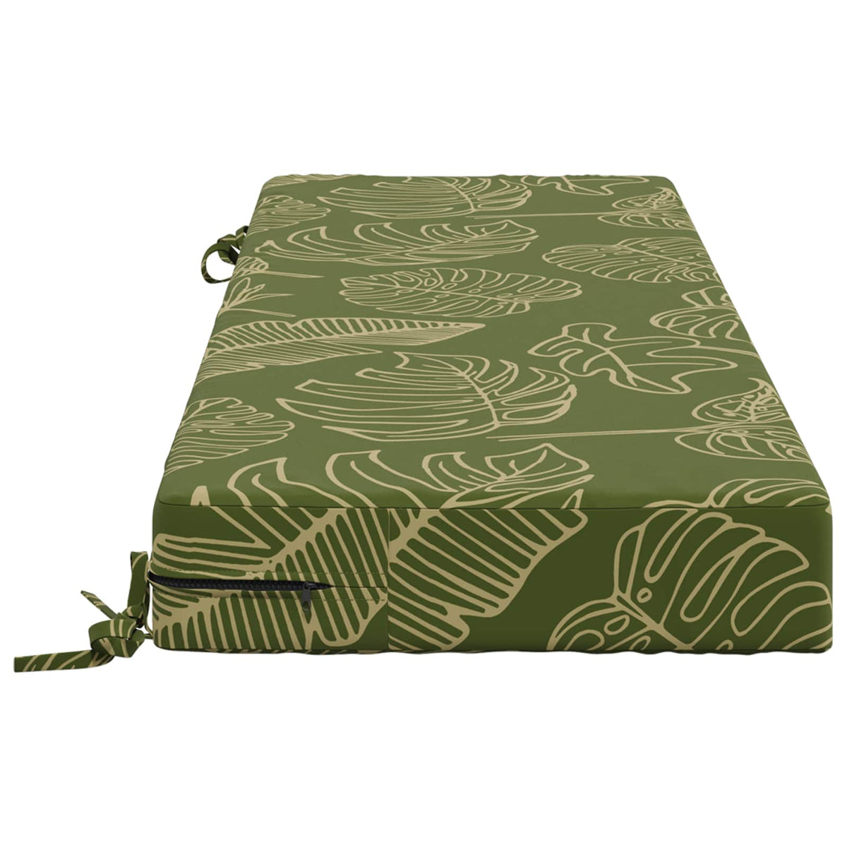 Back Cushion SOEST 100% Polyester Leaf Design 120 x 40 x 10 cm
