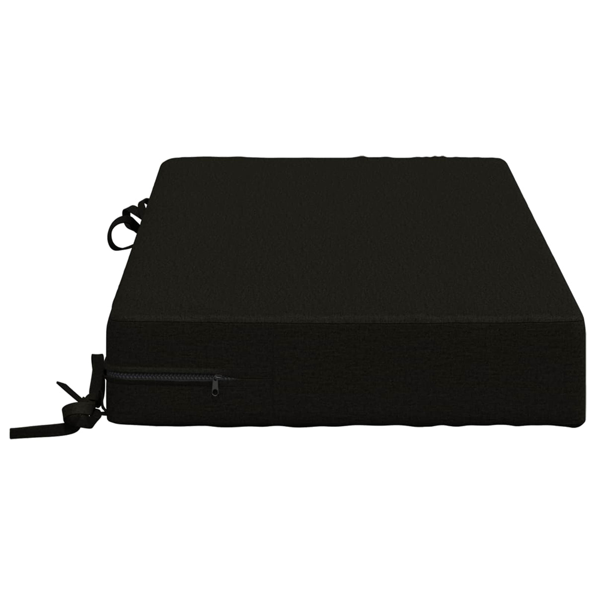 Seat Cushion SOEST 100% Polyester Black 70 x 40 x 10 cm