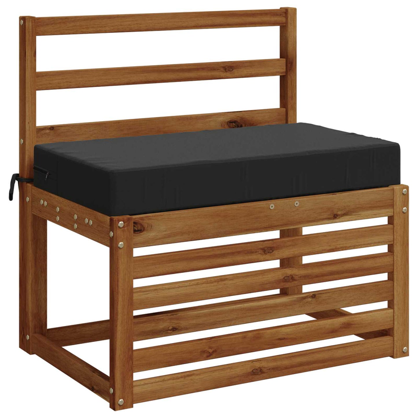 Seat Cushion SOEST 100% Polyester Anthracite 70 x 40 x 10 cm