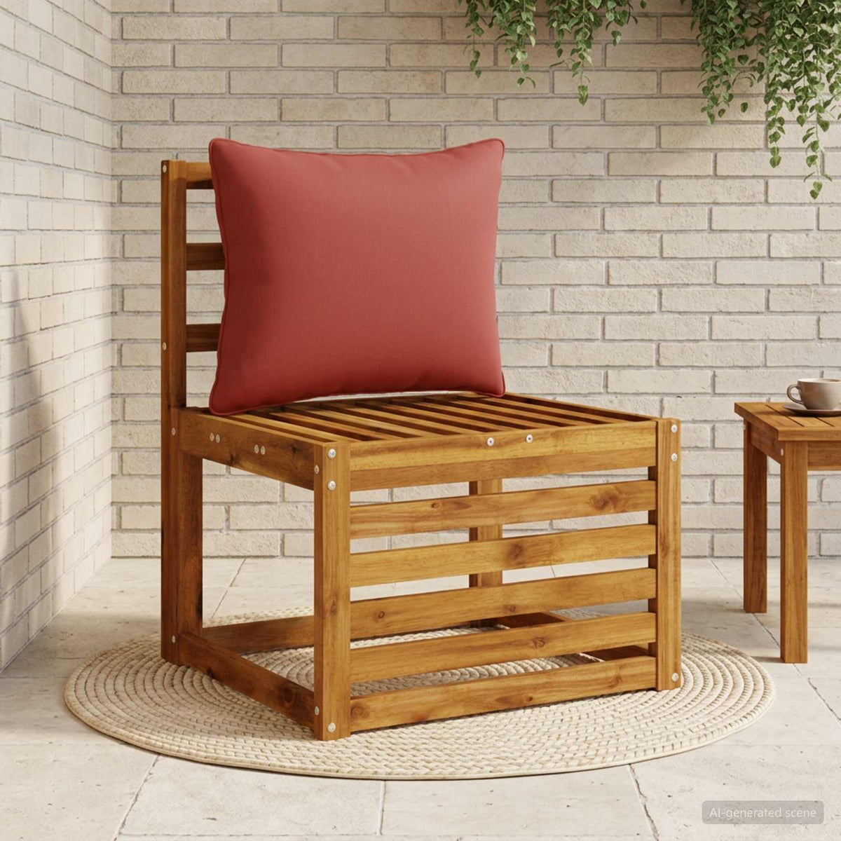 Back Cushion PUTTEN 100% Polyester Red 50 x 40 x 15 cm