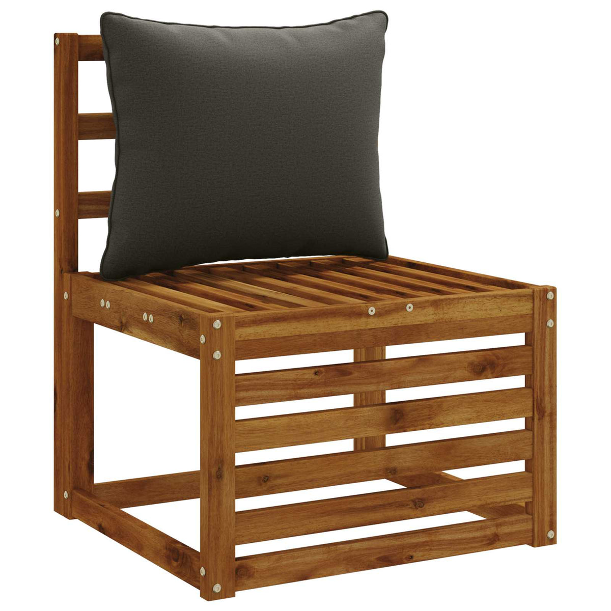 Back Cushion PUTTEN 100% Polyester Anthracite 50 x 40 x 15 cm